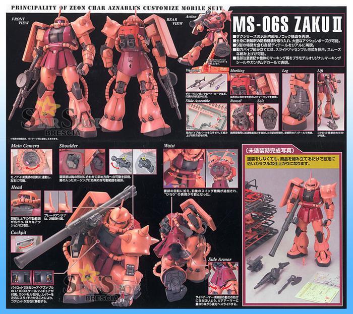 GUNDAM - 1/100 MS-06S Char's Zaku II Ver. 2.0 Master Grade Model