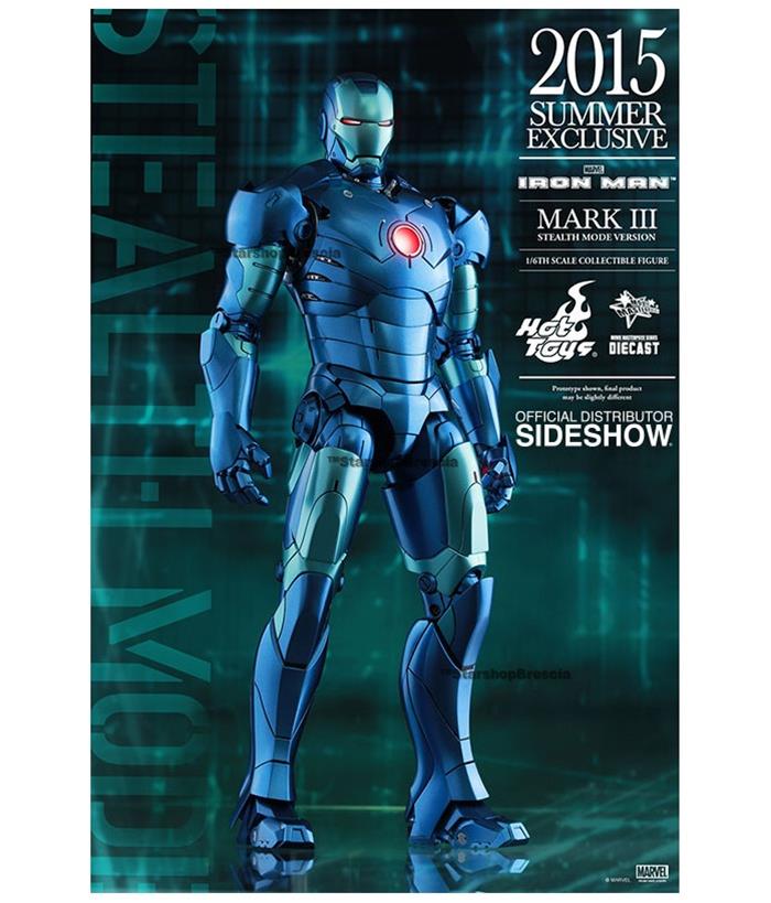 Bandai S.H.Figuarts Iron Man Mark 3 – Edizione Stealth Blu, Action Figure Da 155mm Con Parti In Pressofusione - 3