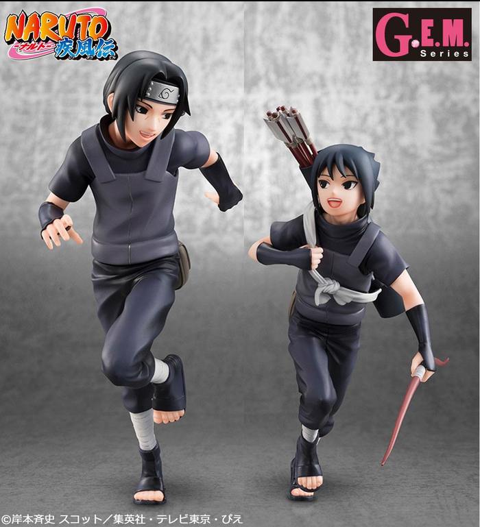 Naruto Shippuden Uchiha Itachi Sasuke 1 8 Pvc Figure G E M Statue Action Figures Gadget Megahouse