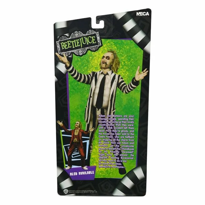 BEETLEJUICE - Beetlejuice Black and White Striped Suit Action Figure