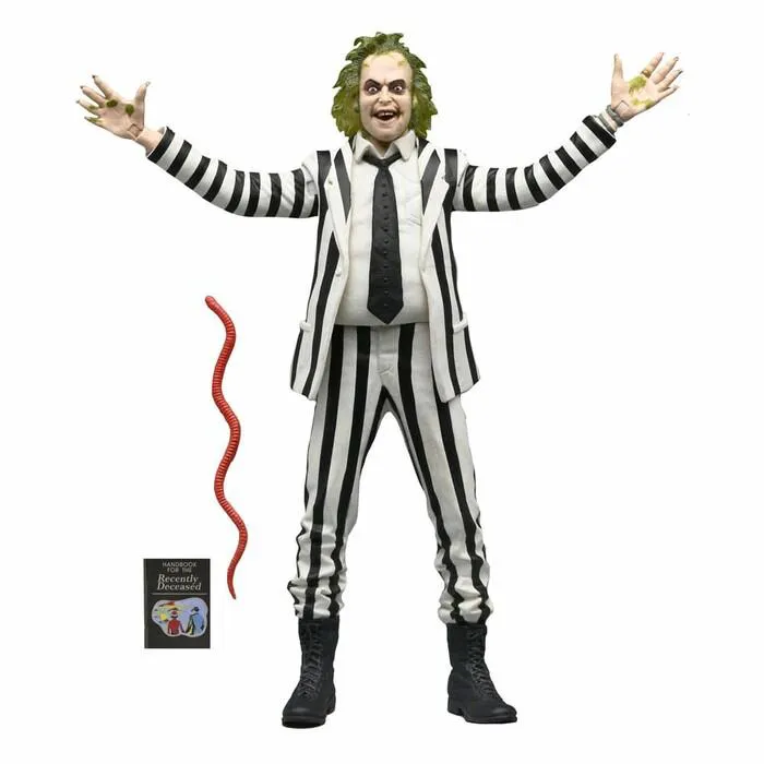 BEETLEJUICE - Beetlejuice Black and White Striped Suit Action Figure