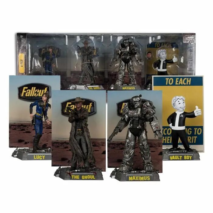 FALLOUT - Movie Maniacs - Lucy Maximus The Ghoul & Vault Boy Action Figure 4-Pack