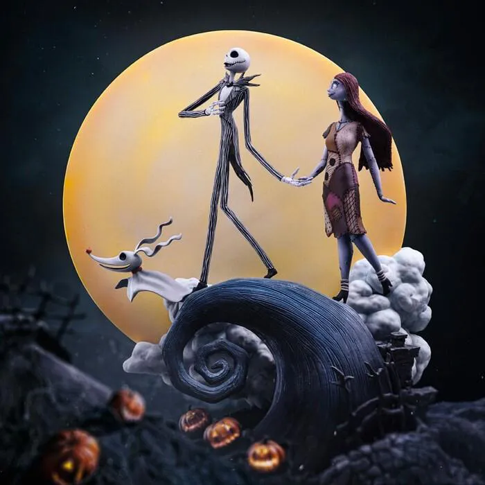 NIGHTMARE BEFORE CHRISTMAS - Jack and Sally 1/10 Deluxe Art Scale Statue
